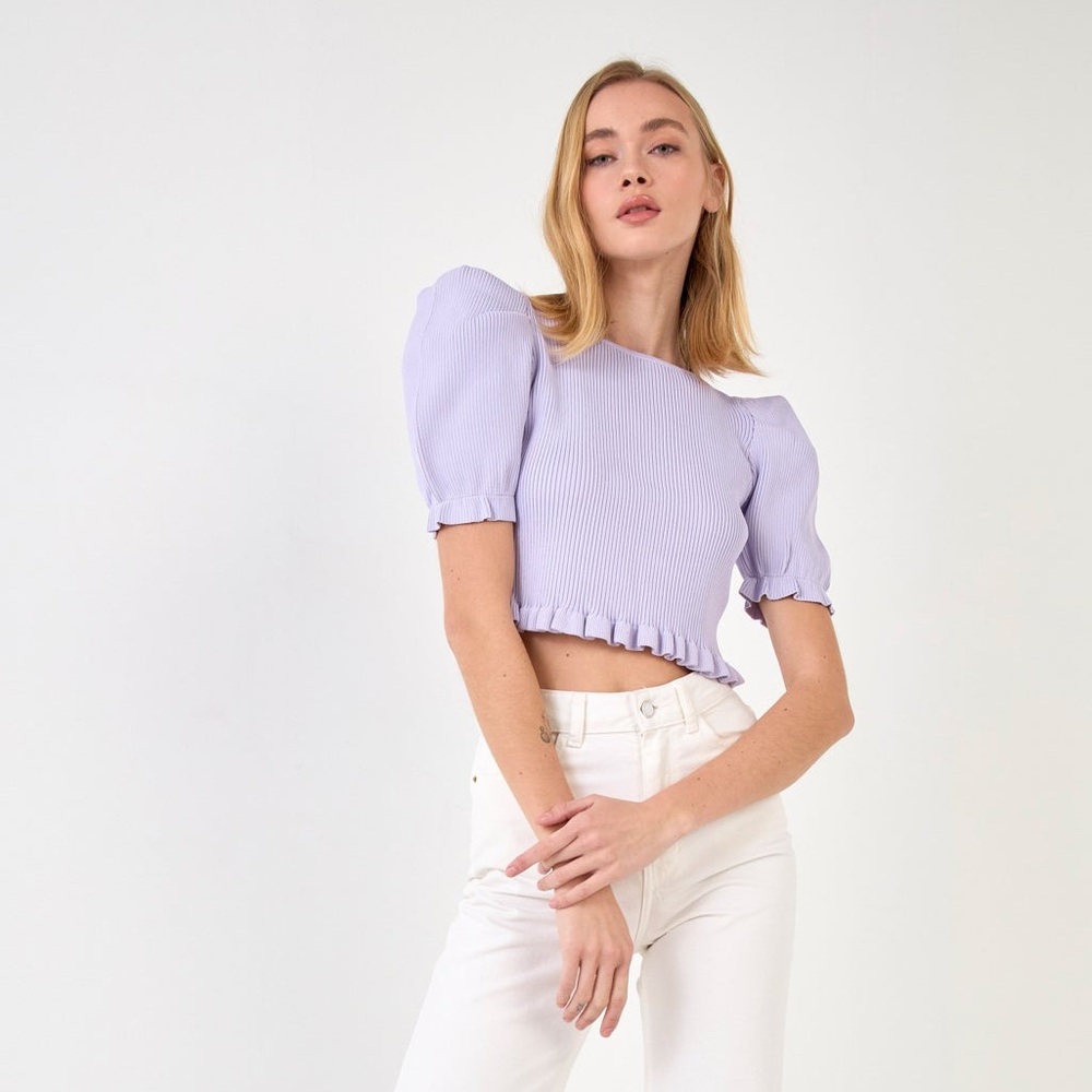 NWT Endless Rose Back Tied Straps Knit Top